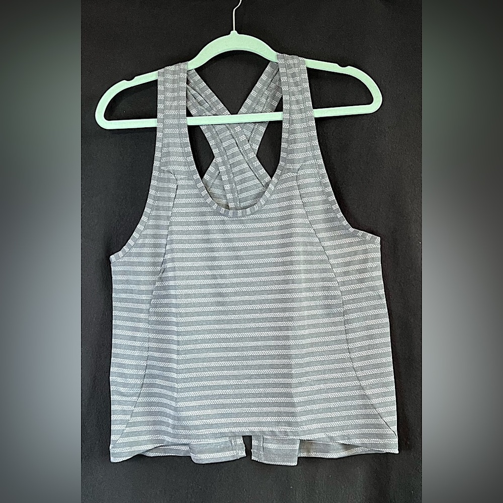 Zyia Gray Nimbus Split Back Tank (Sz Lg)